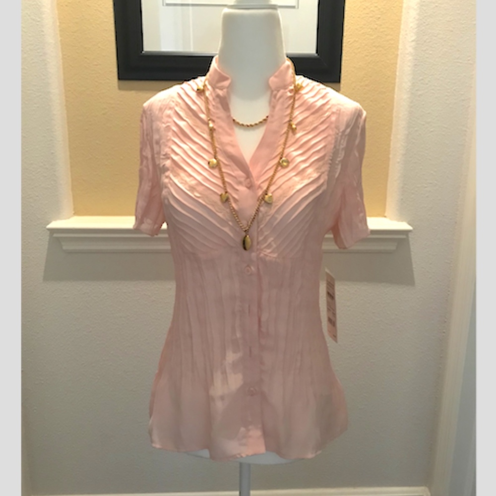 Pretty pink button  blouse